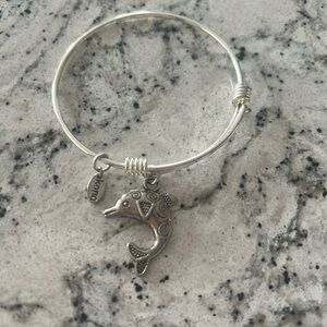 Silver Dolphin Charm Bracelet